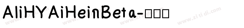 AliHYAiHei Beta字体转换